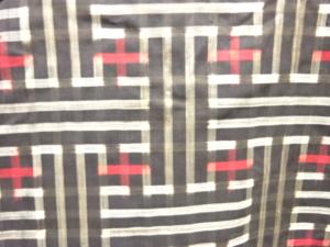 アンティーク　秋名バラ織出し本場泥大島紬着物アンサンブル（龍郷）